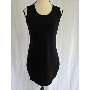 Avatar Sleeveless‎ Long Tunic Top Black Casual Dress Womens Size Small